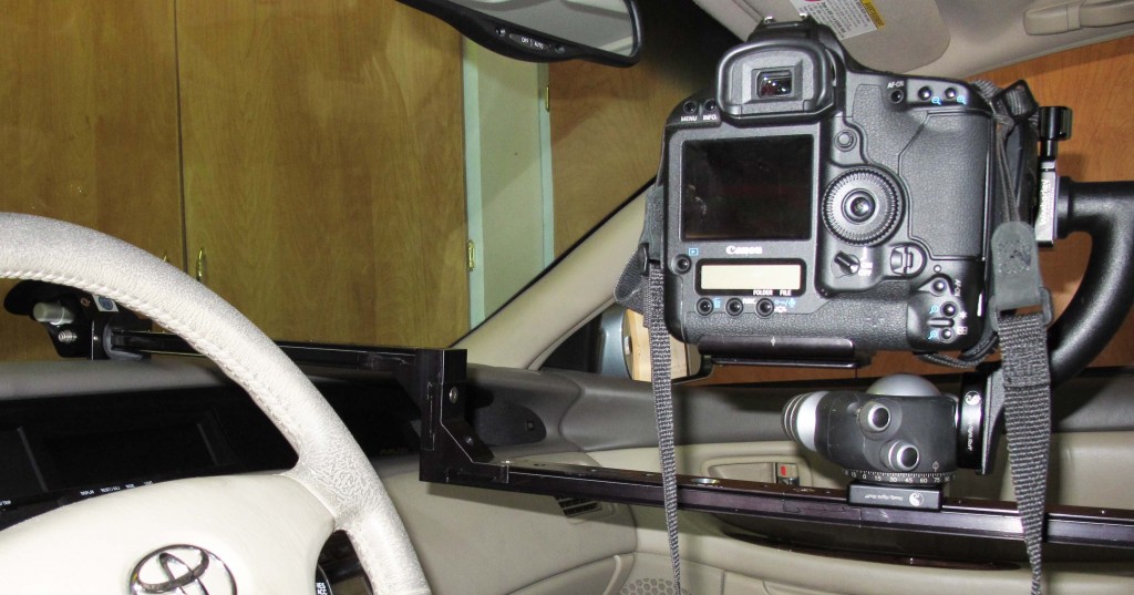 Camera mounted on Vacu-Pod Bar System using clamp